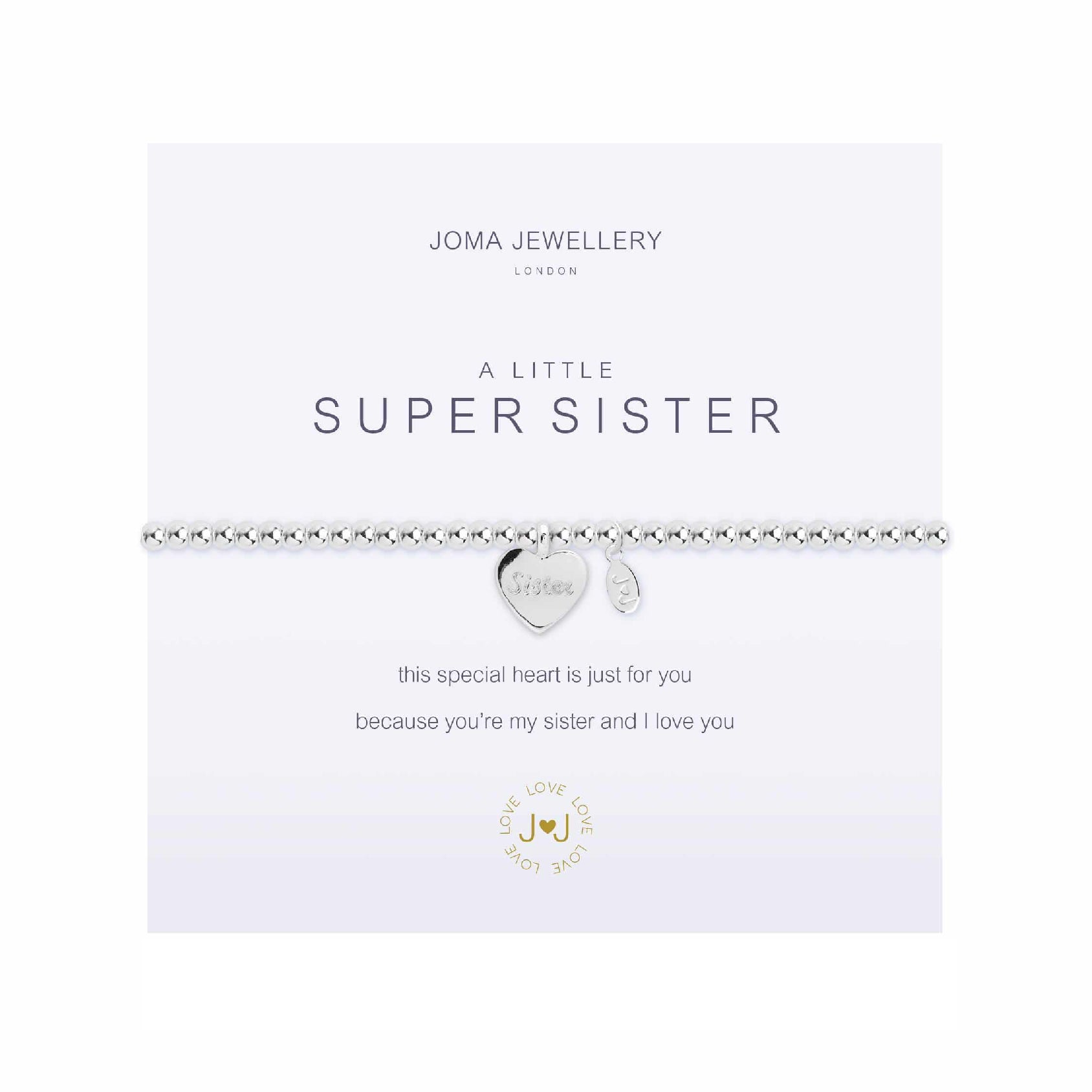 A Little 'Super Sister' Bracelet | Silver Plated