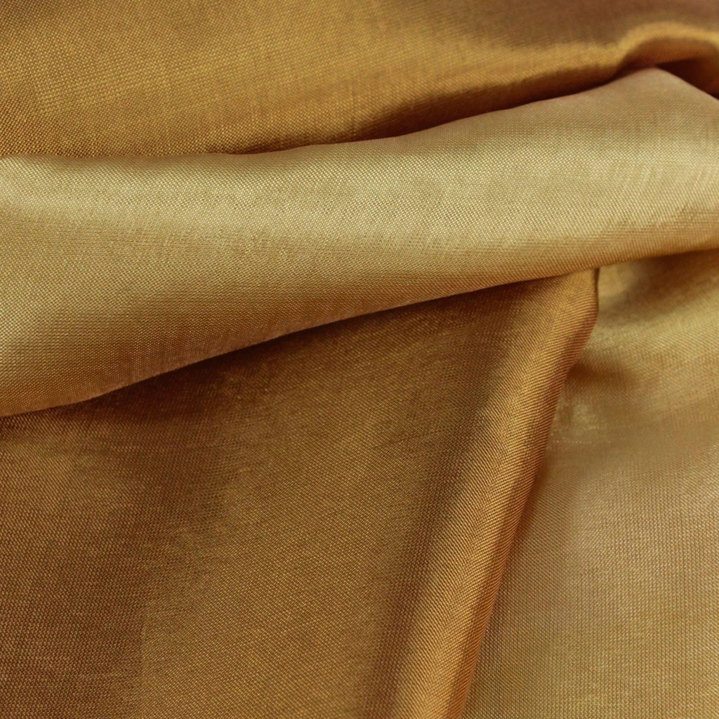 Golden Ombré Rayon and Silk Blend Scarf for Women - Golden Brown Shimmer