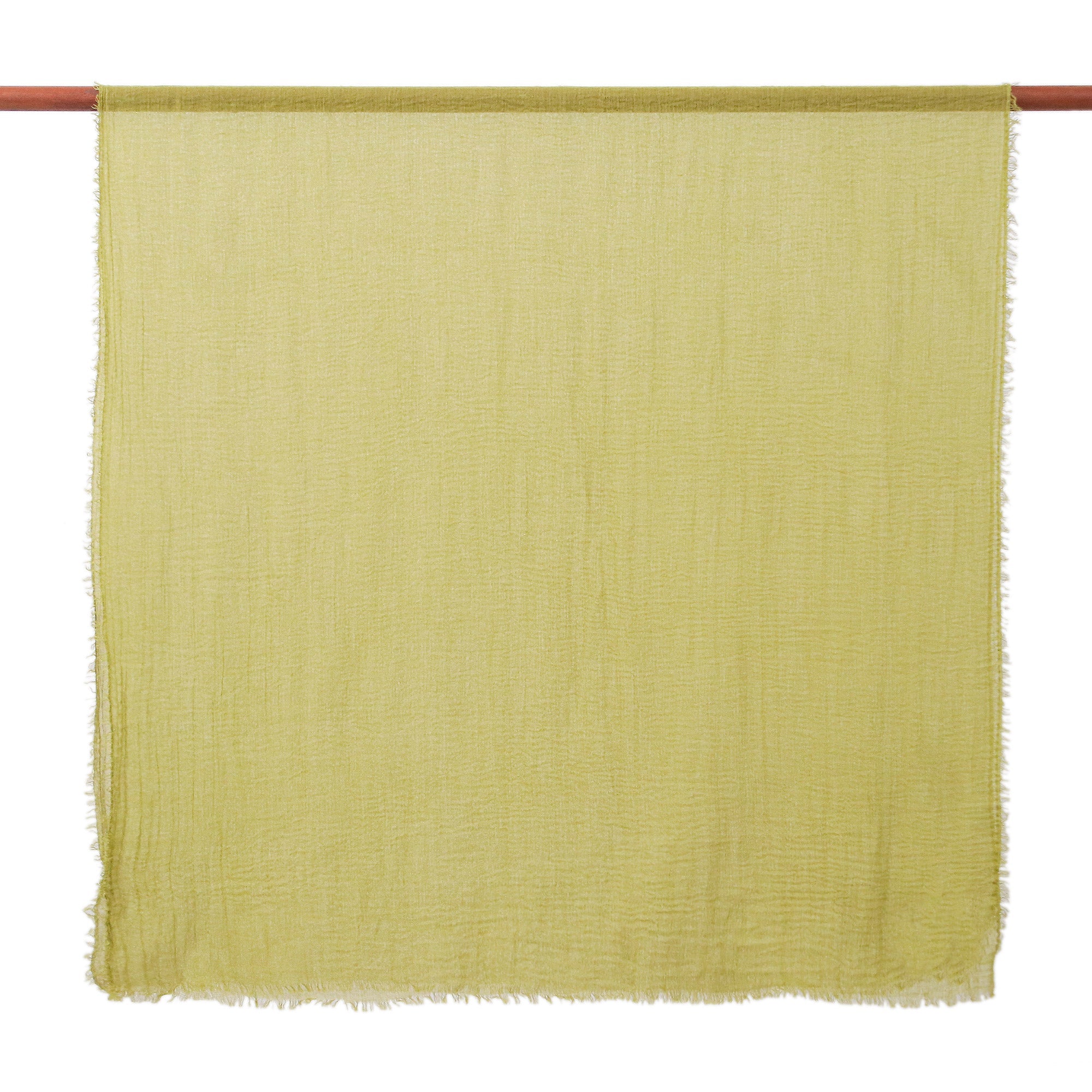 Set of 2 Lightweight Cotton Scarves in Peridot and Salmon - Cozy Spring