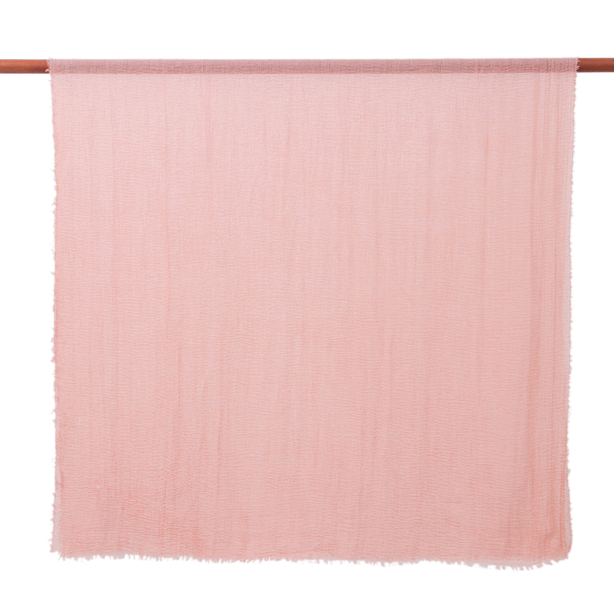 Set of 2 Lightweight Cotton Scarves in Peridot and Salmon - Cozy Spring