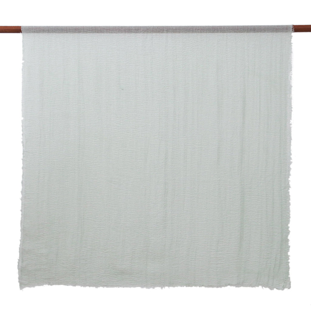Two Hand-Woven Lightweight Cotton Scarves in Green Shades - Gorgeous Green