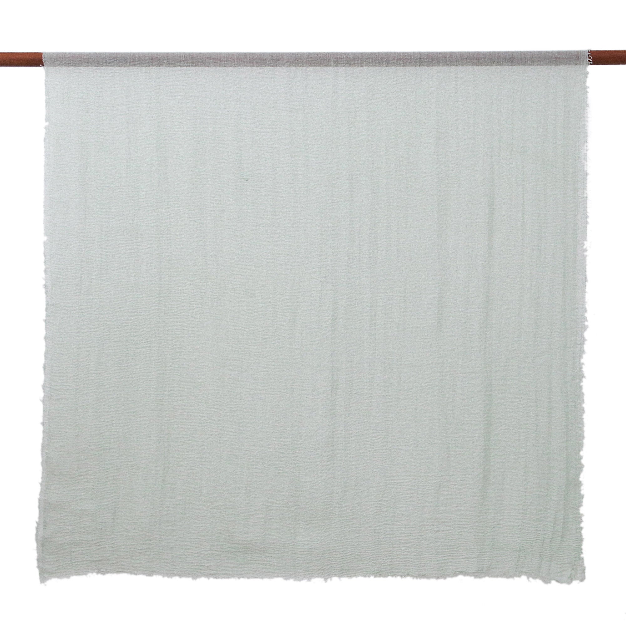 Two Hand-Woven Lightweight Cotton Scarves in Green Shades - Gorgeous Green