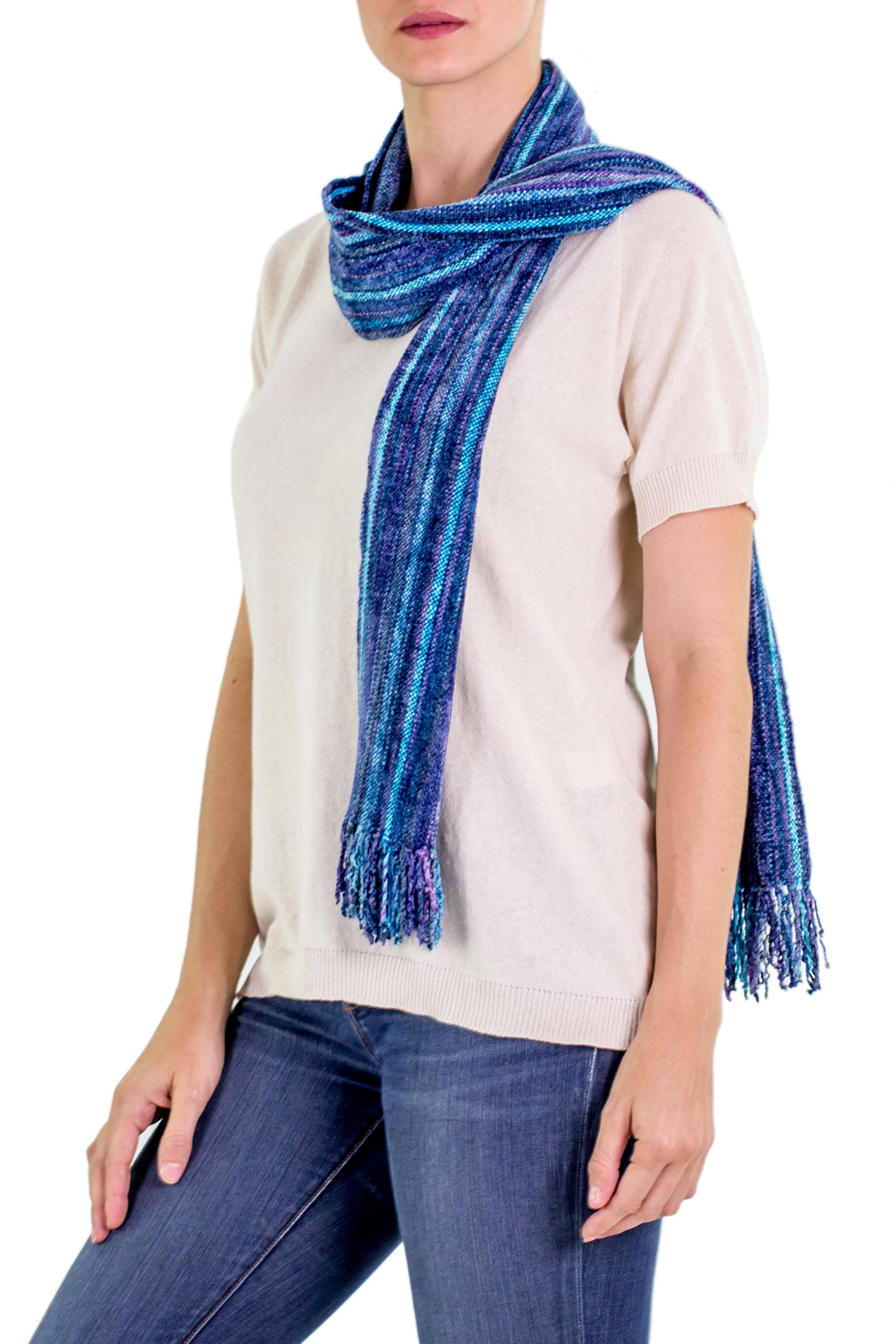 Rayon from Bamboo Chenille Scarf - Sapphire Traditions