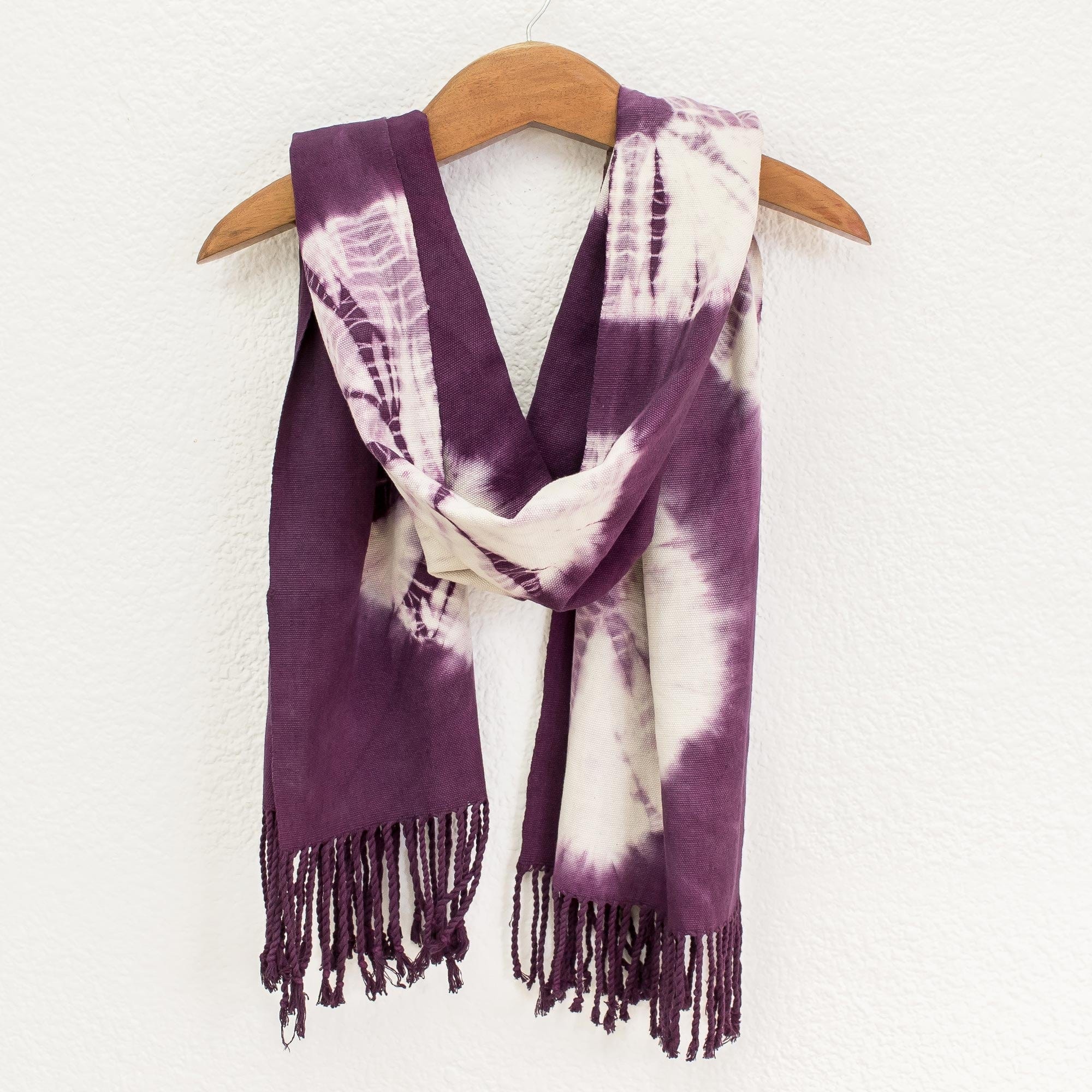Tie-Dyed Purple Scarf - Santiago Purple